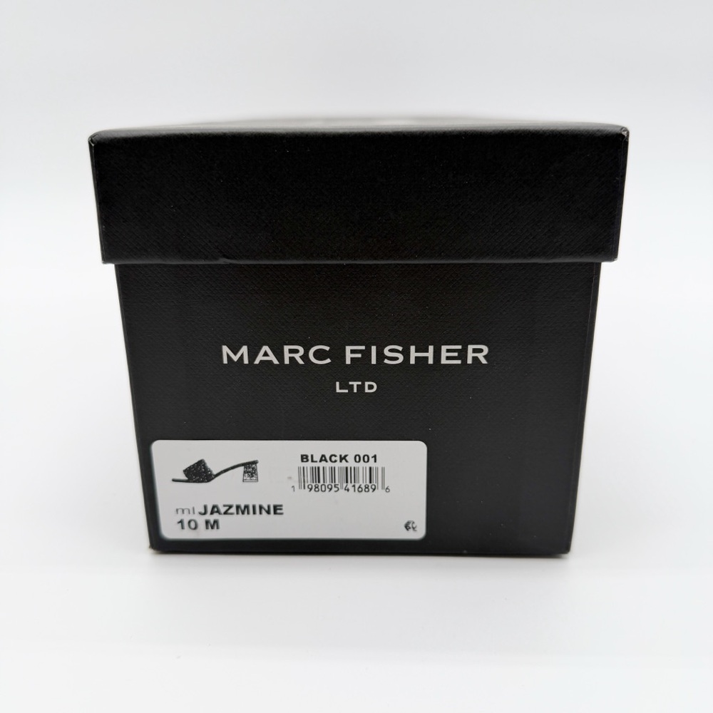 Marc Fisher LTD Jazmine Woven Slide Sandals Block Heel Mule Black 10 NEW - Picture 16 of 16